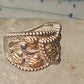 Black Hills Gold ring Floral leaves wrap band size 6.75 sterling silver women&nbsp;&nbsp;