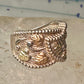Black Hills Gold ring Floral leaves wrap band size 6.75 sterling silver women&nbsp;&nbsp;