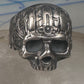 Skull ring memento mori 800 silver size 10.50 women men biker