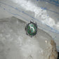 Turtle inlaid ring size 6 green turquoise chips band sterling silver southwestern women girls