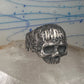 Skull ring memento mori 800 silver size 10.50 women men biker