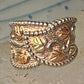 Black Hills Gold ring Floral leaves wrap band size 6.75 sterling silver women&nbsp;&nbsp;