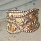 Black Hills Gold ring Floral leaves wrap band size 6.75 sterling silver women&nbsp;&nbsp;