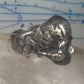 Skull ring memento mori 800 silver size 10.50 women men biker