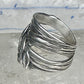 Cigar band leaves ring size 4.25 pinky sterling silver women girls