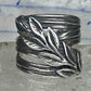 Cigar band leaves ring size 4.25 pinky sterling silver women girls