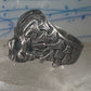 Skull ring memento mori 800 silver size 10.50 women men biker