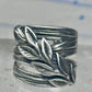 Cigar band leaves ring size 4.25 pinky sterling silver women girls