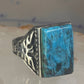 Navajo Phoenix ring Mudman Turquoise size 11 sterling silver women men