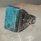 Navajo Phoenix ring Mudman Turquoise size 11 sterling silver women men