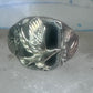 Black Hills Gold ring eagle band onyx leaves size 12 sterling silver women men