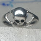Skull ring biker band size 5 pinky sterling silver women girls