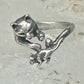 Cat ring chasing mouse band size 7 sterling silver women girls