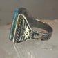 Navajo Phoenix ring Mudman Turquoise size 11 sterling silver women men