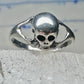 Skull ring biker band size 5 pinky sterling silver women girls