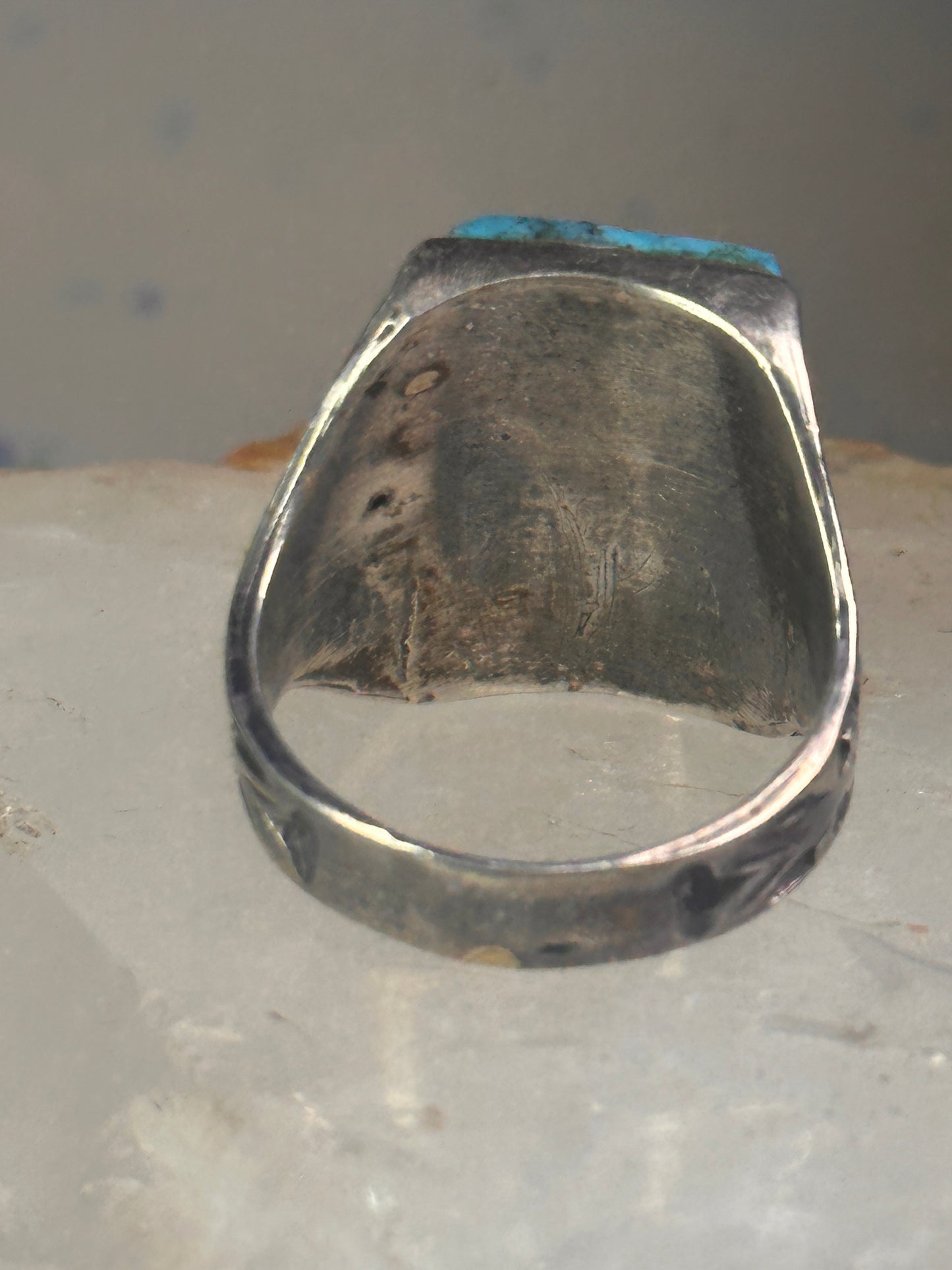 Navajo Phoenix ring Mudman Turquoise size 11 sterling silver women men