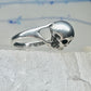Skull ring biker band size 5 pinky sterling silver women girls