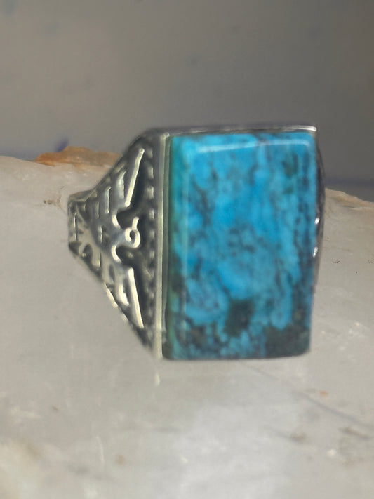 Navajo Phoenix ring Mudman Turquoise size 11 sterling silver women men