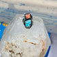 Navajo ring Turquoise Coral size 7 sterling silver women