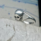 Skull ring biker band size 5 pinky sterling silver women girls