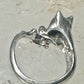 Cat ring chasing mouse band size 7 sterling silver women girls