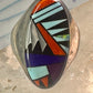 Zuni ring Turquoise spiny oyster opal onyx band size 9.50 sterling silver women men