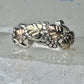 Black Hills Gold ring wedding band leaves size 8.25 sterling silver women men