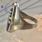 Zuni ring Turquoise spiny oyster opal onyx band size 9.50 sterling silver women men