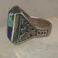 Navajo Phoenix ring mudman Turquoise Heavy Solid size 10.5 sterling silver women