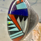 Zuni ring Turquoise spiny oyster opal onyx band size 9.50 sterling silver women men