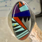 Zuni ring Turquoise spiny oyster opal onyx band size 9.50 sterling silver women men