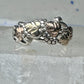 Black Hills Gold ring wedding band leaves size 8.25 sterling silver women men