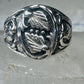 Huge Vintage Sterling Silver Black Hills Grape Vine Ring Size 17 Heavy 14.1g
