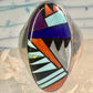 Zuni ring Turquoise spiny oyster opal onyx band size 9.50 sterling silver women men