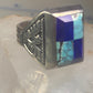 Navajo Phoenix ring mudman Turquoise Heavy Solid size 10.5 sterling silver women