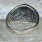 Huge Vintage Sterling Silver Black Hills Grape Vine Ring Size 17 Heavy 14.1g