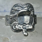 Saddle ring cowgirl band size 8.25 southwestern sterling silver
