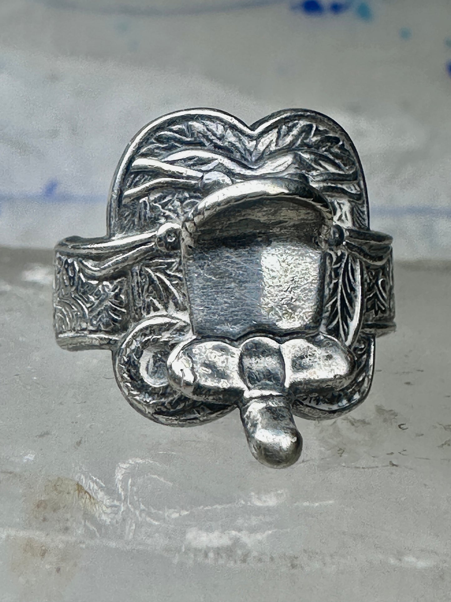 Saddle ring cowgirl band size 8.25 southwestern sterling silver
