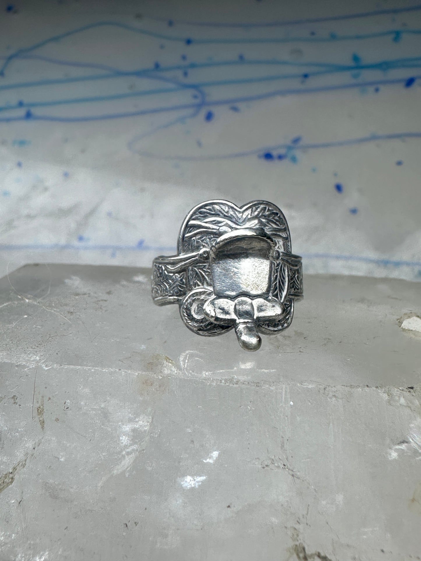 Saddle ring cowgirl band size 8.25 southwestern sterling silver