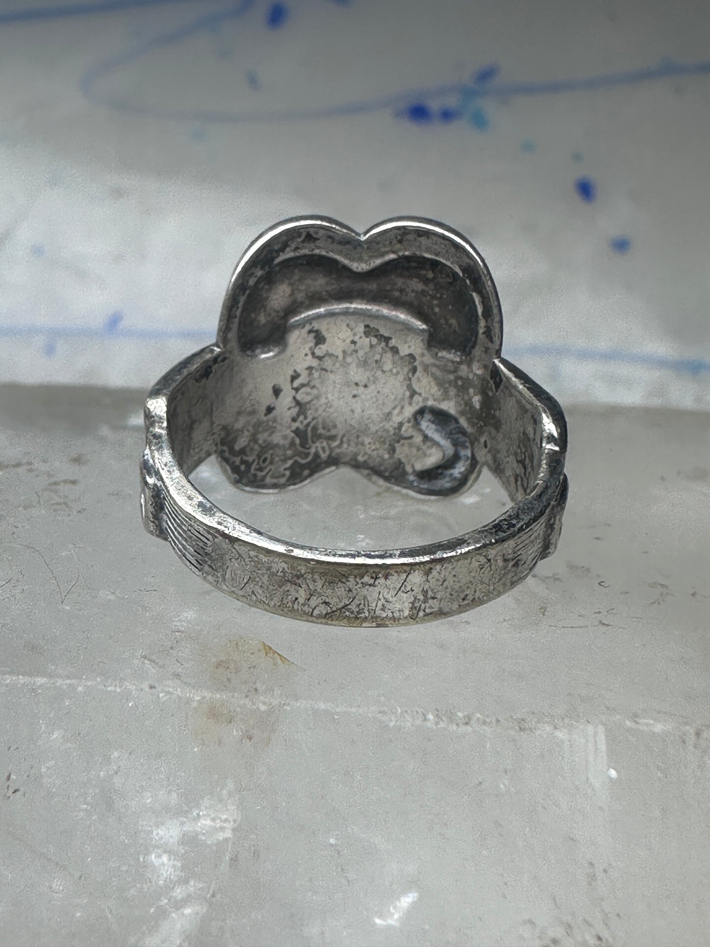 Saddle ring cowgirl band size 8.25 southwestern sterling silver