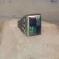Navajo Phoenix ring mudman Turquoise Heavy Solid size 10.5 sterling silver women