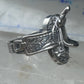 Saddle ring cowgirl band size 8.25 southwestern sterling silver
