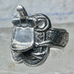 Saddle ring cowgirl band size 8.25 southwestern sterling silver