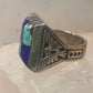 Navajo Phoenix ring mudman Turquoise Heavy Solid size 10.5 sterling silver women
