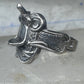 Saddle ring cowgirl band size 8.25 southwestern sterling silver