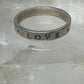 True Love Waits ring word band size 7 sterling silver women