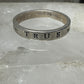 True Love Waits ring word band size 7 sterling silver women
