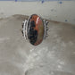 Agate ring southwest tribal sterling silver size 5 women