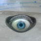 Eye ring blue eyeball band size 7 sterling silver women men