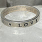 True Love Waits ring word band size 7 sterling silver women